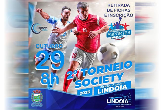 Vem aí o 2 Torneio de Futebol Society de Lindoia!