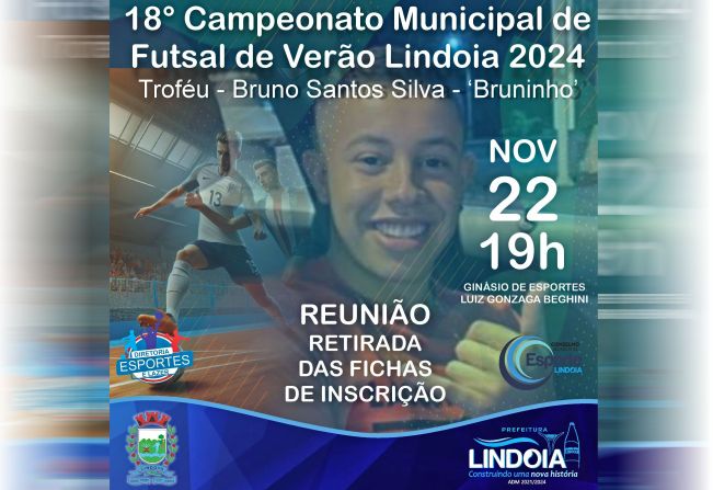 18° Campeonato Municipal de Futsal de Verão Lindoia 2024